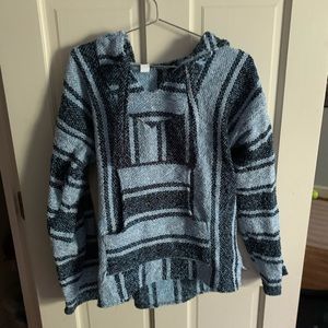 navy blue and light blue cover up sweatshirt!